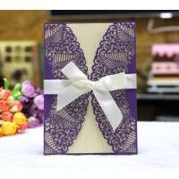 Marriage Invitation Card With Envelope Laser Cut Paper Wedding Invitation Rectangle 